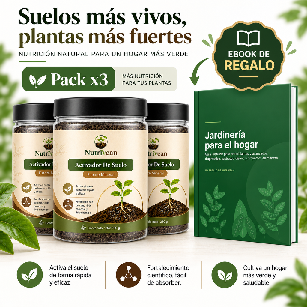 Activador y mejorador de suelo para plantas más sanas y hermosas
